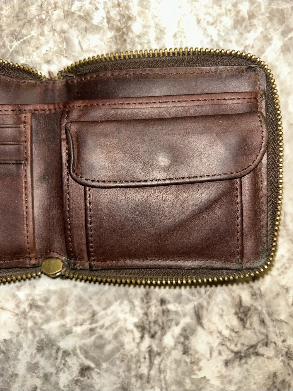 Pendleton Wyeth Trail Zip Wallet Wool Leather Turquoise Geometric